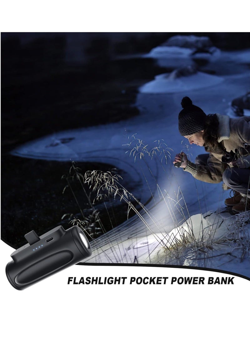 راكسوم شاحن محمول مع مصباح يدوي LED 5000 مللي أمبير في الساعة، شاحن بطارية صغير الحجم للغاية - Image 3