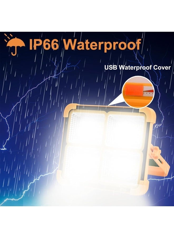 KEYANG Portable Solar LED Flood Light 100W (KY-100W) – 264 LED High Brightness Rechargeable Work Light with Solar & USB Charging, 5 Lighting Modes, IP66 Waterproof, Magnetic Base, 180° Adjustable Stand for Camping, Garage & Emergency Use - Image 5