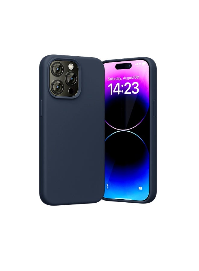 فينشن جراب فينشن سيليكون سائل لهاتف آيفون 14 برو ماكس مع ماج سيف أزرق داكن، موديل KUEL0-40 - Image 1