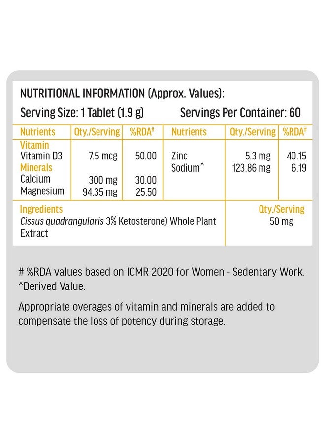 HealthKart hk vitals Calcium Magnesium & Zinc (60 Tablets) | With Vitamin D3, Calcium Supplement for Women and Men | For Bone Health & Joint Support - Image 5