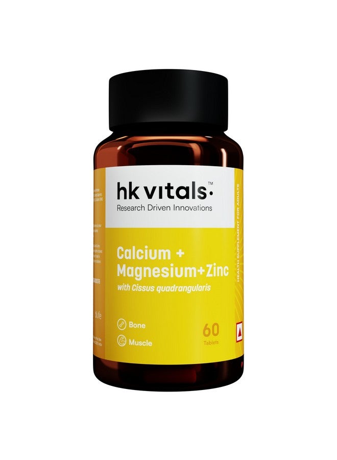 HealthKart hk vitals Calcium Magnesium & Zinc (60 Tablets) | With Vitamin D3, Calcium Supplement for Women and Men | For Bone Health & Joint Support - Image 1