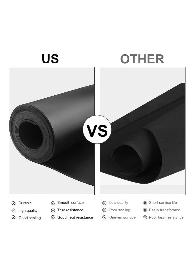 Generic Rubber Sheet Neoprene Rubber Strips, Solid Rubber Rolls for DIY Gaskets, Crafts, Pads, Flooring Protection, Supports, Leveling, Anti-Vibration, Anti-Slip, Easy to Cut  - Image 5
