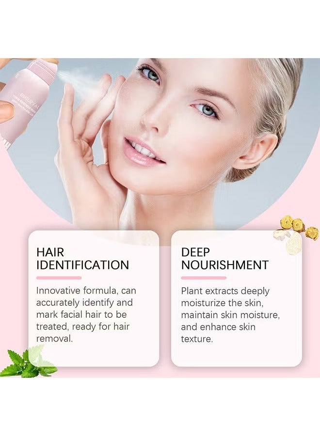 Jaysuing Hair Identifier Spray For Face Shaving, Hair Identifier Spray For Face Shaving Dermaplaning, White Dermaplaning Spray, Dermaplaning Face Spray Powder, Skin Hair Identifier Spray, 100ML - Image 3