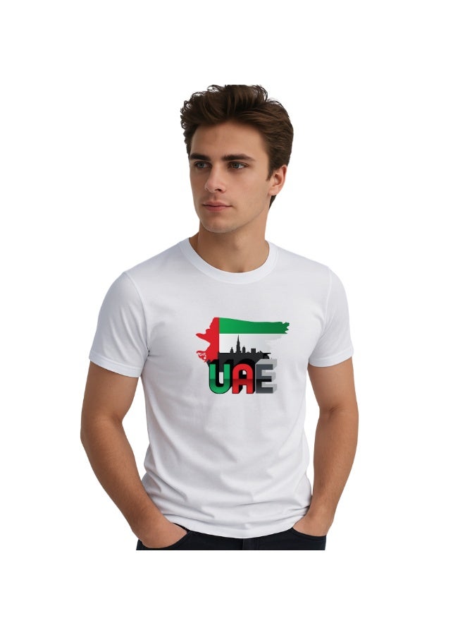 UAE Celebration T-Shirt For Men-UAE Design Short Sleeve Top Tee For Celebrations Day,School Events & Holidays-Comfortable And Stylish T-Shirt - Image 3