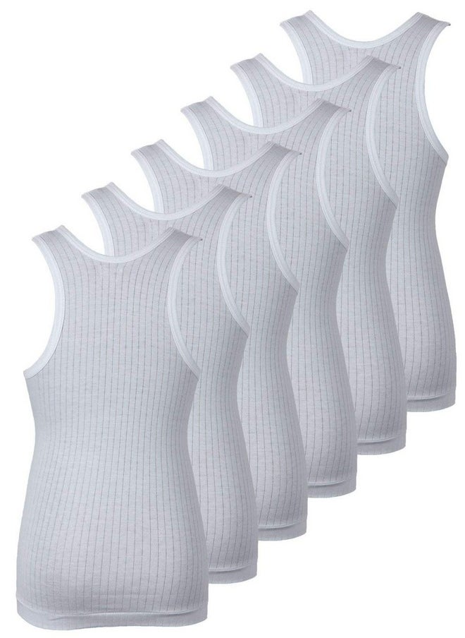 Bodycare - BODYCARE White Boys Vest Pack of 6 (Color & Print May Vary) - Image 1
