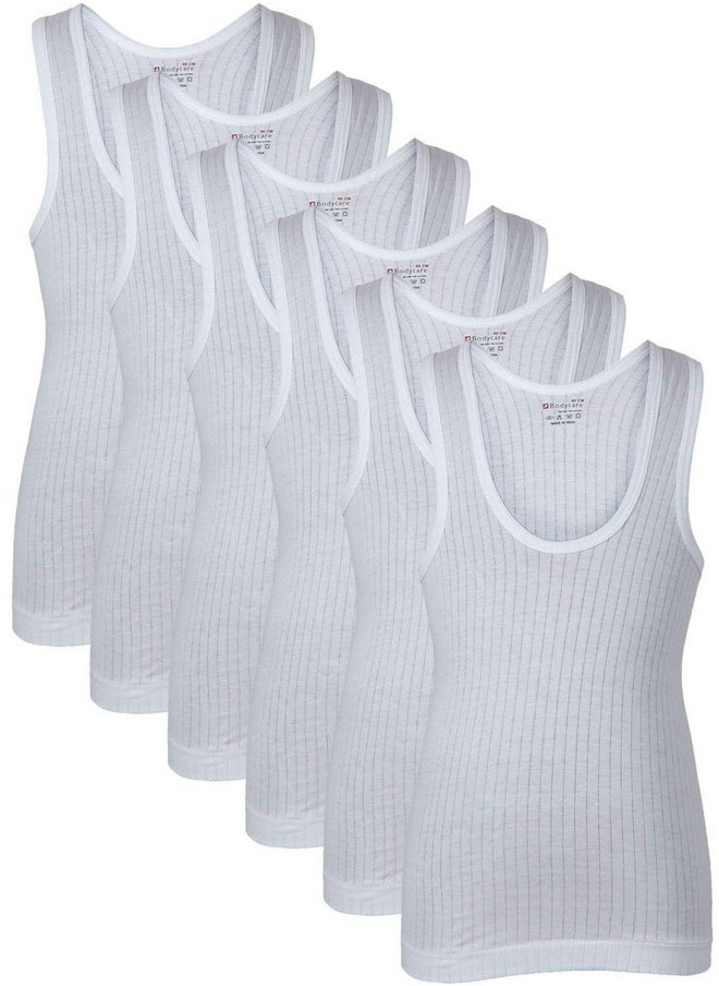 Bodycare - BODYCARE White Boys Vest Pack of 6 (Color & Print May Vary) - Image 1