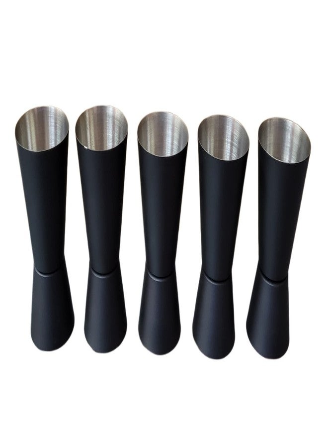 nooks Bar Accessories Stainless Steel peg Measure for 60ml and 30ml peg Measure in Black mett Color(Pack of 5) Made in India Product - Image 1