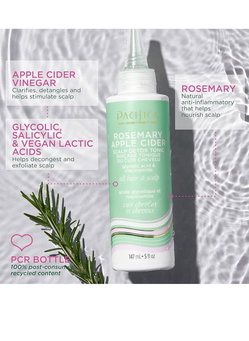 Pacifica Pacifica Scalp Detox Tonic – Rosemary Apple Cider with Salicylic Acid for Clarifying and Purifying Itchy, Dry Scalp, Vegan & Cruelty-Free, 5 oz  - Image 2