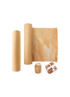 Honeycomb Cushioning Paper Kraft Wrap Paper Eco Friendly Packaging Paper Shipping Paper 15inches x 50meters