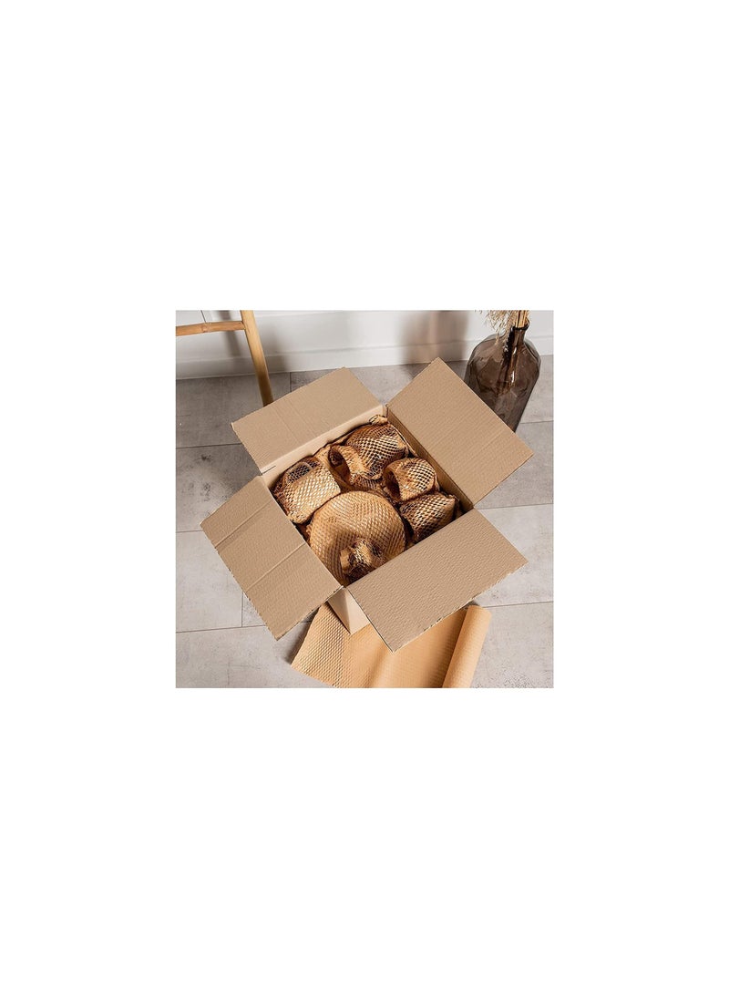 Dubkart - Honeycomb Cushioning Paper Kraft Wrap Paper Eco Friendly Packaging Paper Shipping Paper 15inches x 50meters - Image 1