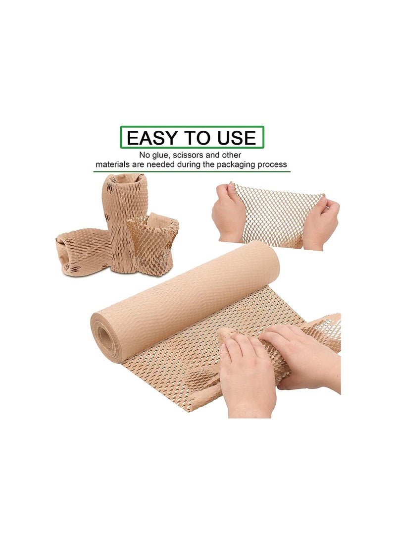 Dubkart - Honeycomb Cushioning Paper Kraft Wrap Paper Eco Friendly Packaging Paper Shipping Paper 15inches x 50meters - Image 1