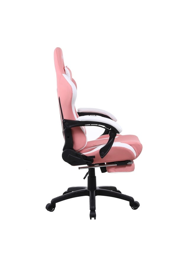Blitzed Ergonomically Designed Super Comfort Gaming Chair With Headrest Pillow, Lumbar Cushion And Retractable Footrest Pink - Image 5