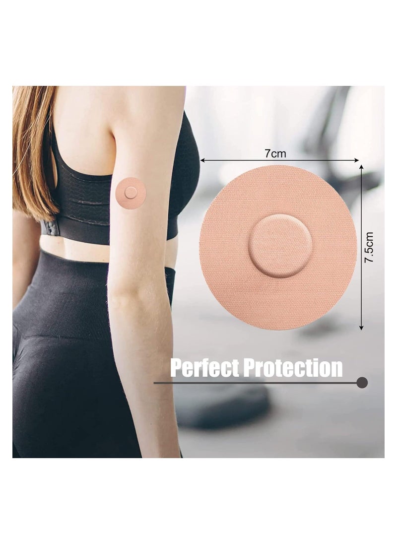 Generic - 25Pcs Waterproof Adhesive Patches Sport Sensor Covers Strong Skin Grip Adhesive Patches Comfortable And Firm Sensor Gasket 10 To 14 Days Of Sweat Protection CGM Patches Skin Colour - Image 1