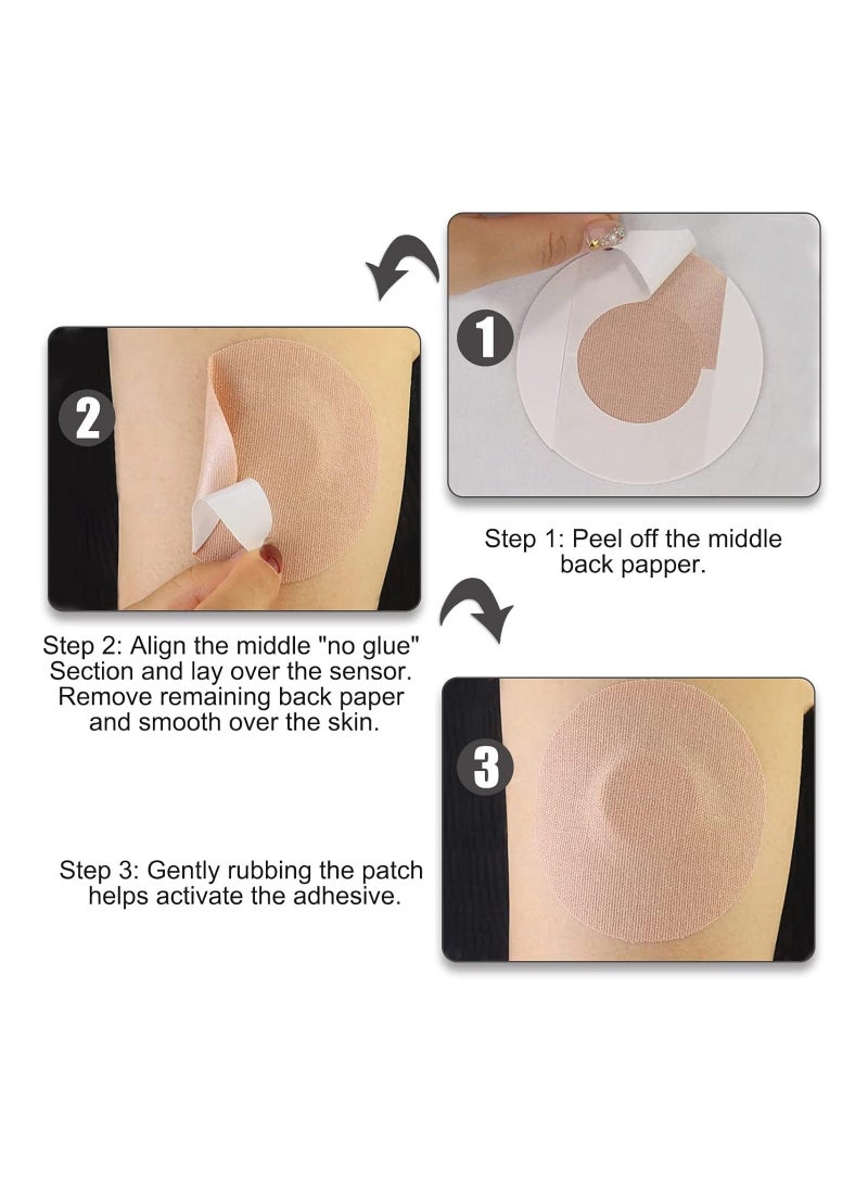 Generic - 25Pcs Waterproof Adhesive Patches Sport Sensor Covers Strong Skin Grip Adhesive Patches Comfortable And Firm Sensor Gasket 10 To 14 Days Of Sweat Protection CGM Patches Skin Colour - Image 1