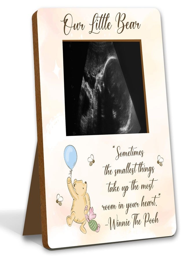 ALodr Winnie Baby Shower Picture Frame, Winnie Ultrasound Picture Frame, Winnie Baby Shower Sign, Winnie Gender Reveal Decor, Winnie Pregnancy Milestone Keepsake, Winnie Baby Shower Decor, Winnie Gifts - Image 1
