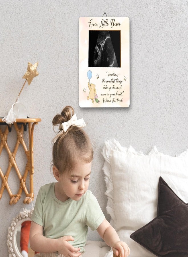 ALodr Winnie Baby Shower Picture Frame, Winnie Ultrasound Picture Frame, Winnie Baby Shower Sign, Winnie Gender Reveal Decor, Winnie Pregnancy Milestone Keepsake, Winnie Baby Shower Decor, Winnie Gifts - Image 4