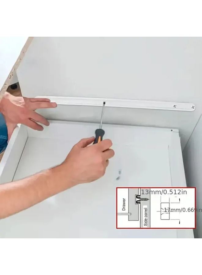 10pcs 300mm Plastic Drawer Slide Rail Kitchen Cabinet Guide Rail Track - Image 3