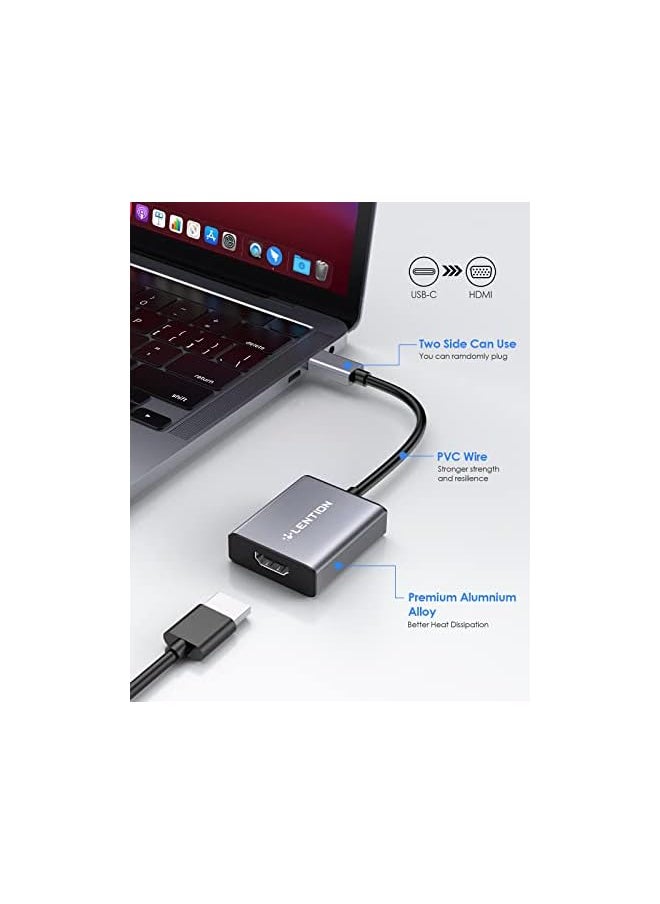 Lention Usb C To 4K Hdmi Digital Av Adapter Compatible 2022-2016 Macbook Pro 13/14/15/16, New Mac Air/Ipad/Surface, Samsung S21/S20/S10/Plus/Note, More, Stable Driver Certified (Cb-4Khdmi, Space Gray)  - Image 5