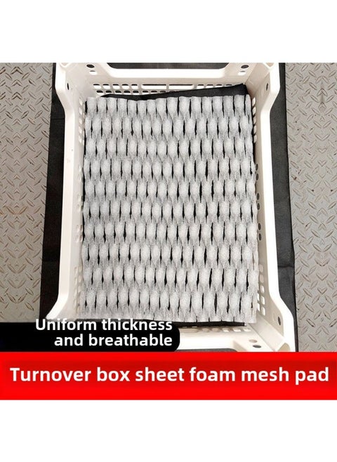 Fruit Shockproof Foam Mesh Cushion Foam Mesh Cushion Fruit And Vegetable Cushion Turnover Box Pieces Duck Egg Gasket Grape Mesh Gasket-Size:Polyethylene (pe)-50 Pieces*30 Wide X 40 Long [shockproof Sheet Mesh Pad]