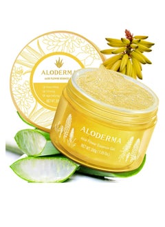 Aloderma Aloderma Age-Defying 24K Gold Leaf Aloe Flower Essence Gel, Made within 12 Hours of Harvest - Luxurious Aloe Gel with Allantoin & Hyaluronic Acid for a Glowing, Shimmering, Youthful Complexion, 7oz  - Image 1