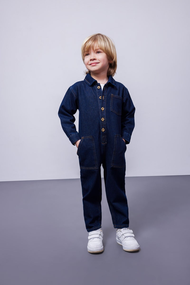 DeFacto Baby Boy Jean Jumpsuit  - Image 1
