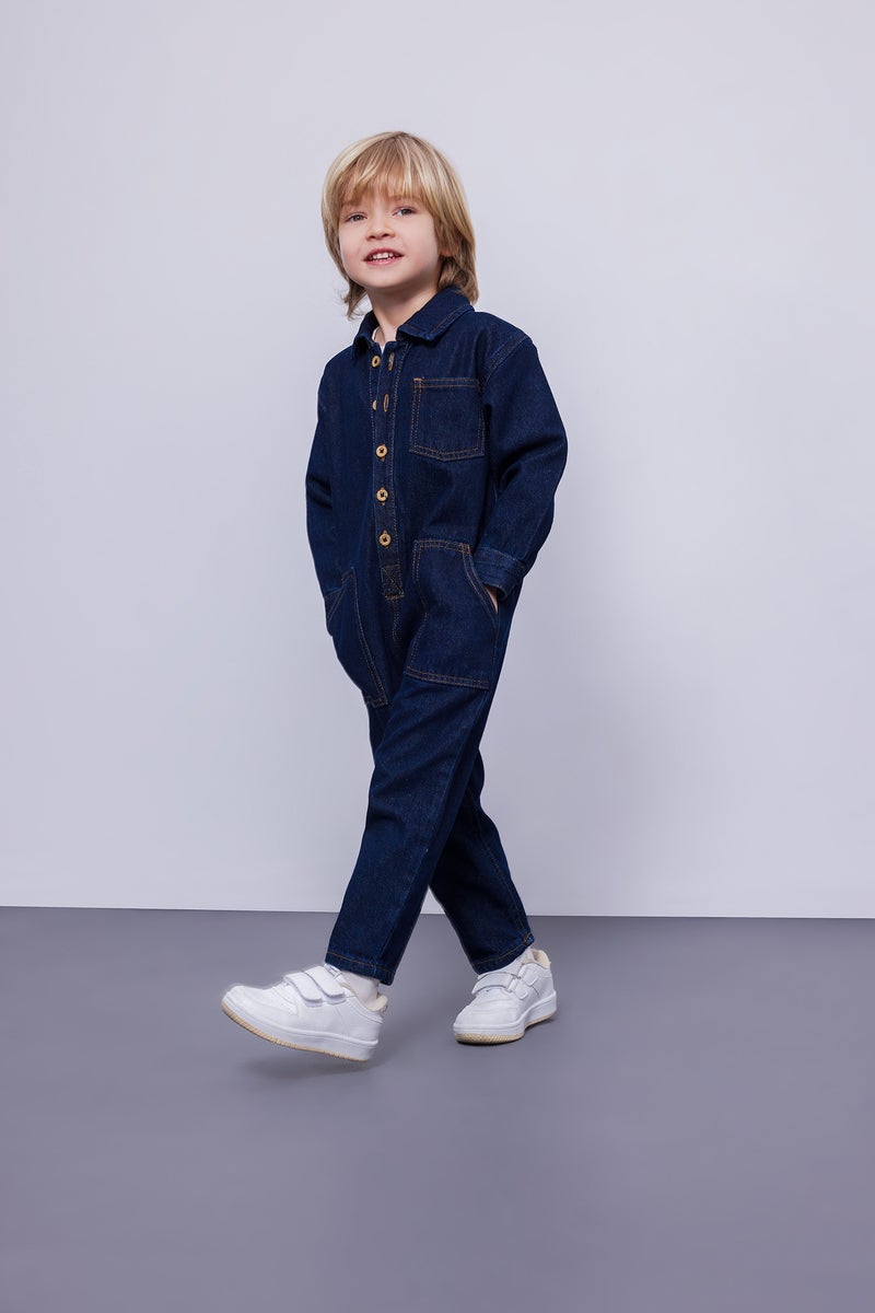 DeFacto Baby Boy Jean Jumpsuit  - Image 4