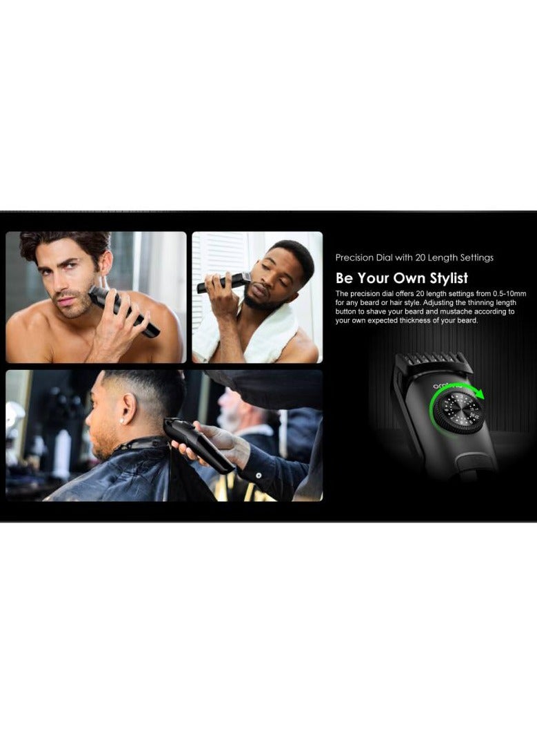 Oraimo Electric Razor Smart Trimmer 2 Precision Durable Precision Dial Trimmer - Black - Image 2