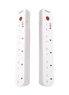 Datazone Power Extension Cord 13A 5 Sockets 2M White  - Image 4