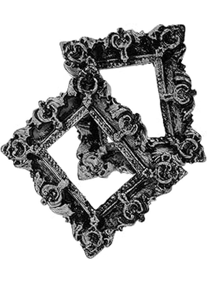 Vintage Ornate Resin Shadow Box Picture Frames Set Of 2 Mini Photo Displays - Image 1