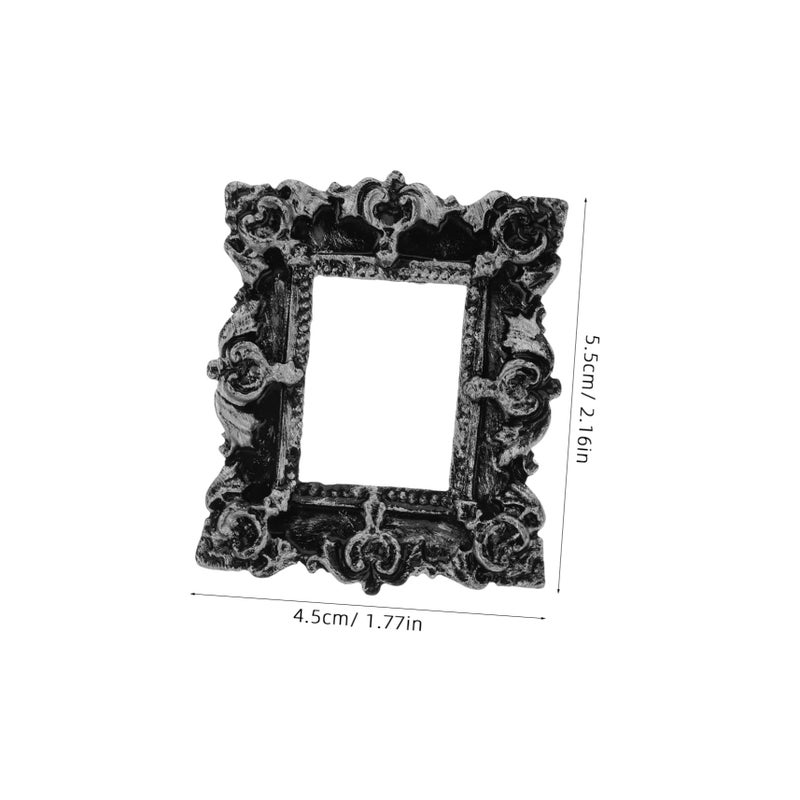 Vintage Ornate Resin Shadow Box Picture Frames Set Of 2 Mini Photo Displays - Image 3