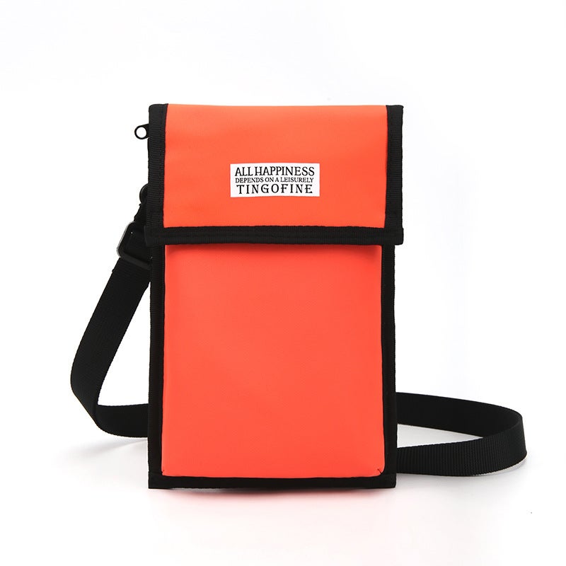 Nylon Travel Wallet Neck Pouch Joy Orange