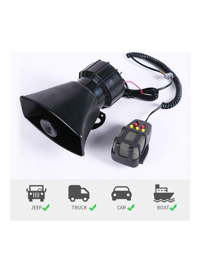 MUNTAQI 7-Sound Loud Car Warning Alarm Police Fire Siren Air Horn PA Speaker 12V 100W - Image 3