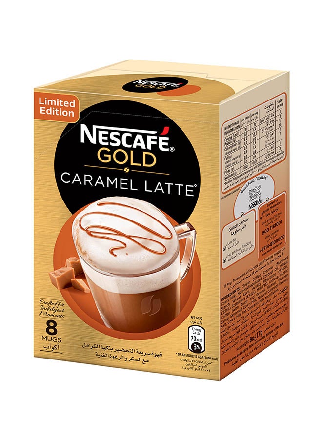Nescafe Gold Cappuccino Caramel Latte 10grams Pack of 10 - Image 1