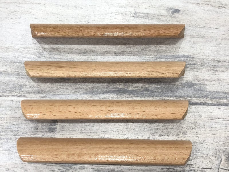 Tsnamay 10 قطعة 4.84 بوصة، أثاث خشبي متين يسحب مقابض مطلية بسلاسة مقابض خشبية خزانة خزانة مقبض درج فتحة سحب Dis.3.78 بوصة - Image 5