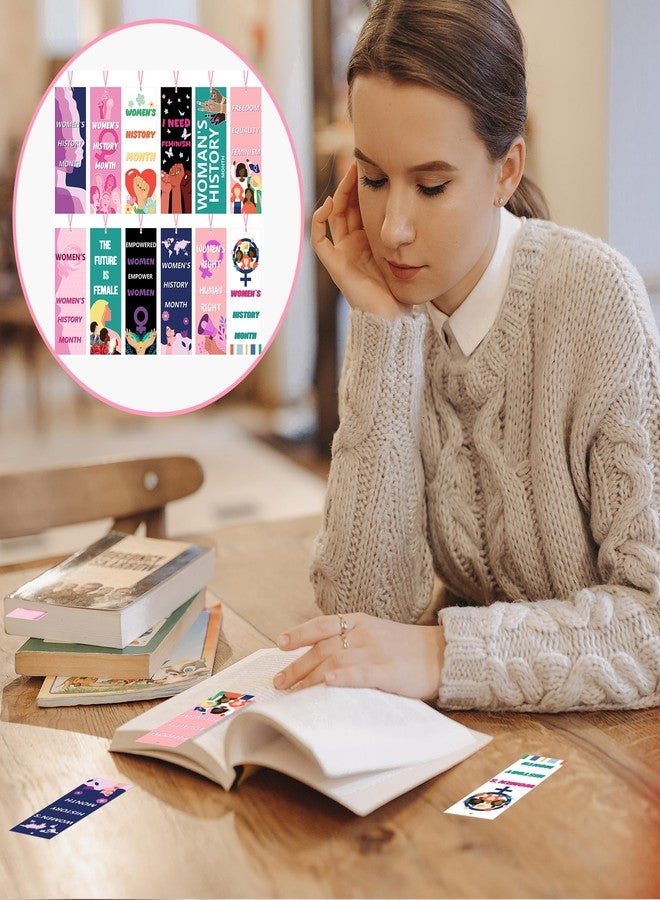 Wehhbtye 180Pcs Women's History Month Bookmarks, 12 Styles Feminism Freedom Bookmarks with Double-Sided Print, Inspirational Female Rights Awareness Book Marks for Women Day Party Office Supply - Image 5
