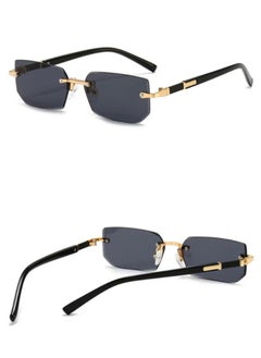 Gasin Sunglasses, Metal Rimless Fashion Trend Sunglasses for Men and Women, Stylish Vintage Eyewear, Anti Glare UV400 Protection Sun Shades  - Image 5