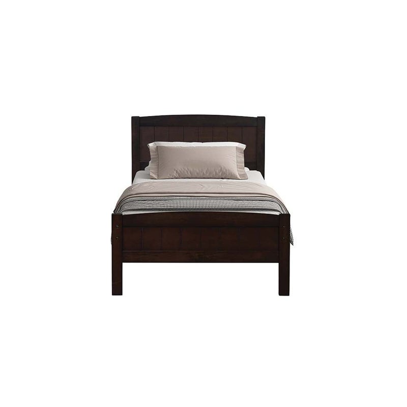 DANUBE HOME Derby Haven V2 90x200 Solid Wood Single Bed | Modern Design Wooden Young Bed Frame Furniture | Comfortable Bed (Mattress Not Included) - Espresso - Image 2