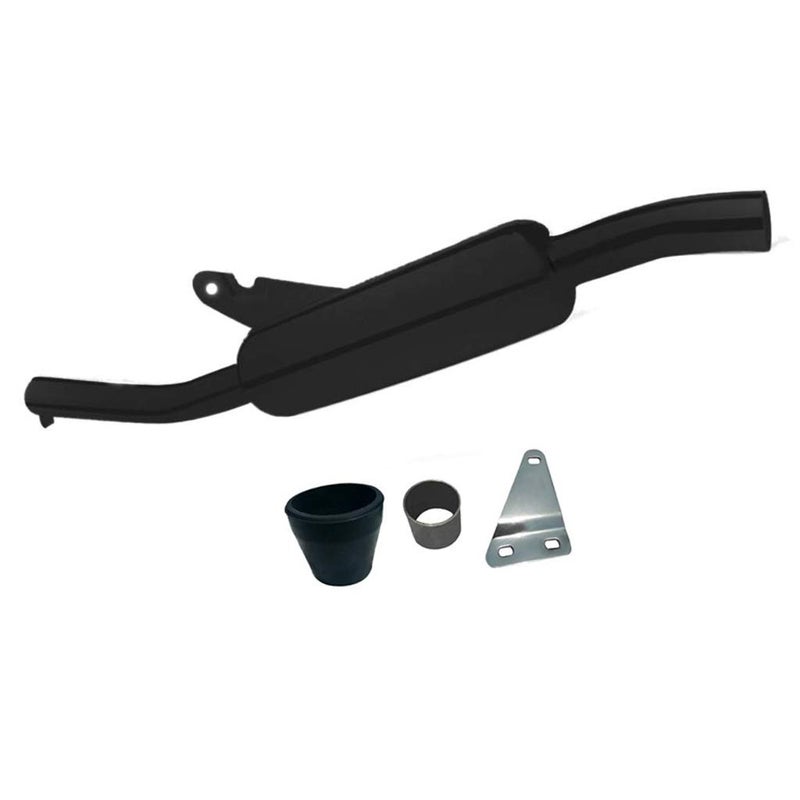 OZANGO Bike Angular Empty Free Flow Bullet Exhaust Silencer Black Suitable BS3 & BS4 Model for RE Thunderbird 500 - Image 2