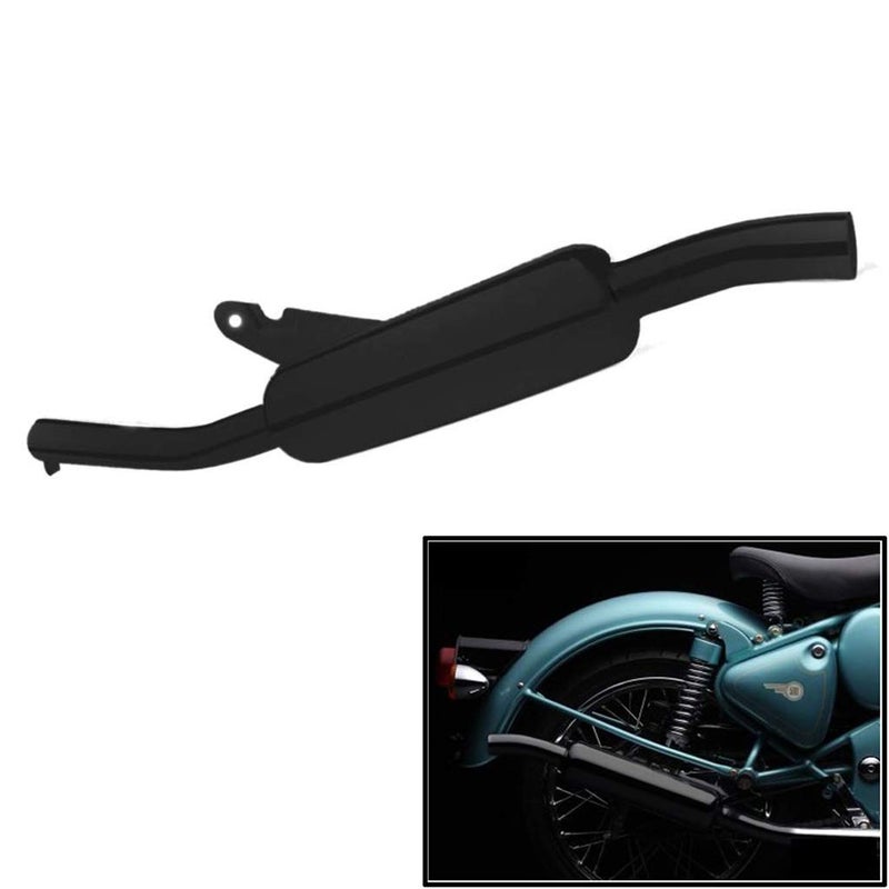 OZANGO Bike Angular Empty Free Flow Bullet Exhaust Silencer Black Suitable BS3 & BS4 Model for RE Thunderbird 500 - Image 1