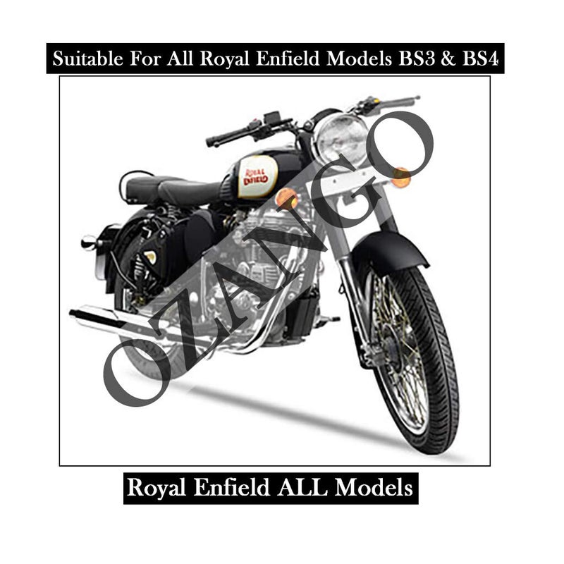 OZANGO Bike Angular Empty Free Flow Bullet Exhaust Silencer Black Suitable BS3 & BS4 Model for RE Thunderbird 500 - Image 5