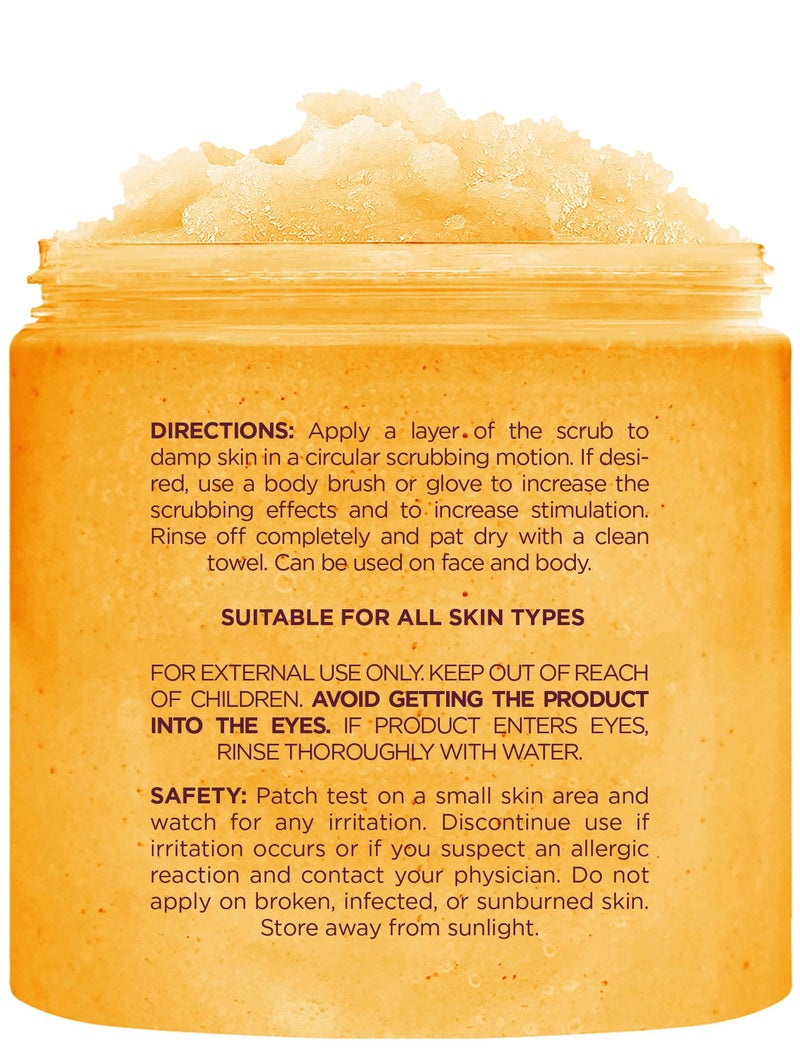 Brooklyn Botany Peach Bellini Honey Sugar Scrub for Body 10 oz â€“ Deeply Hydrating and Gently Exfoliating Body Scrub for Women and Men â€“ Moisturizing and Nourishing the Skin - Image 3