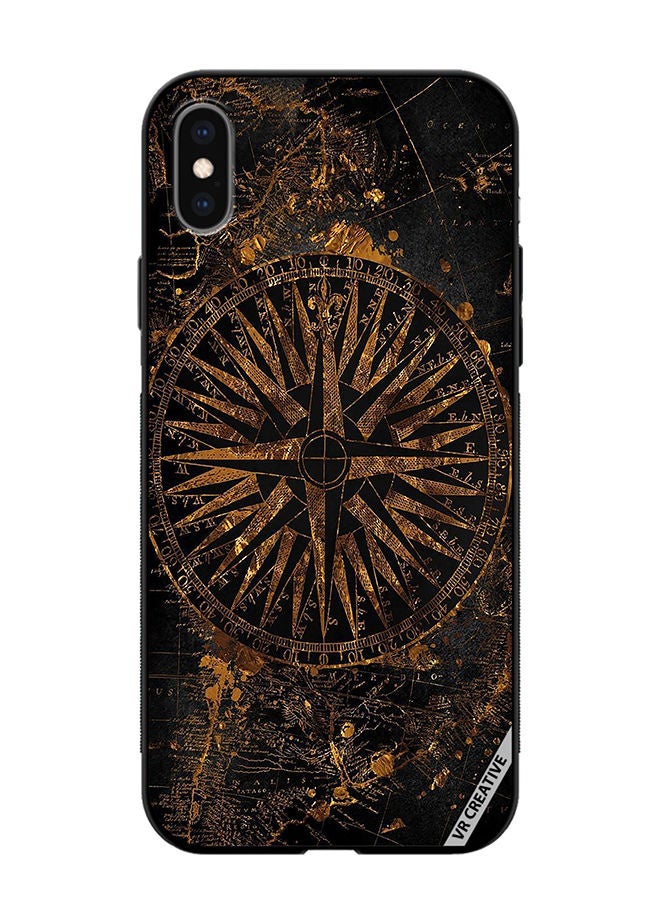 VR CREATIVE Protective Case Cover For Apple iPhone XS Max Brown Shield Design Multicolour - Image 1