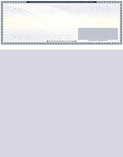 Compuchecks 50 Blank Check Stock - Check on Top Art Deco- Paper Weight # 70"High Security" Check Paper Dark Blue Art Deco - Image 1