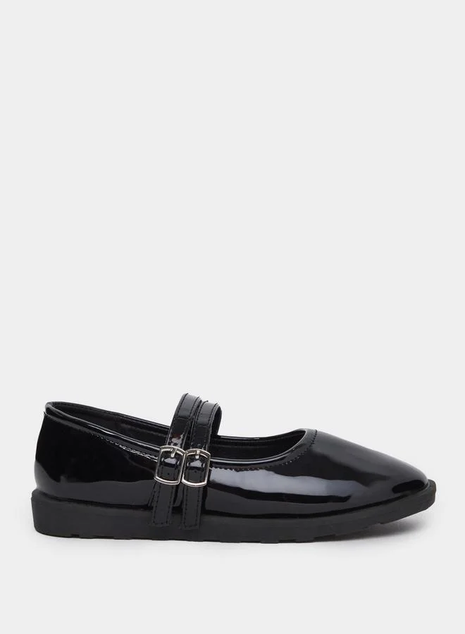 ستايلي Styli Teen Black Patent Leather Look Mary Jane Shoes