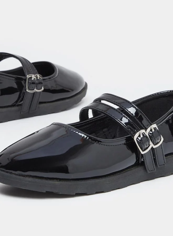 Styli Styli Teen Black Patent Leather Look Mary Jane Shoes