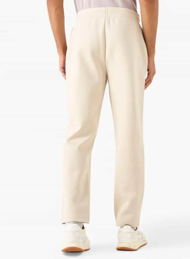 Kappa Kappa Textured Joggers with Drawstring Closure and Pockets