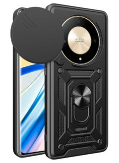 Generic Shield Full Protection Case With Metal Ring &Slide Camera Cover For honor x9b  - Image 1