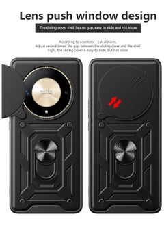 Generic Shield Full Protection Case With Metal Ring &Slide Camera Cover For honor x9b  - Image 2