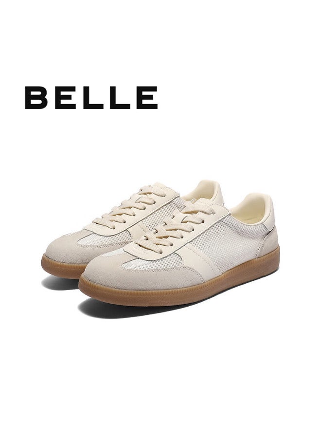 Belle Casual Sports Sneakers For Men, Retro Color-block Dexun Shoes Acm5, White/gray-mesh, Size 44 - Image 5