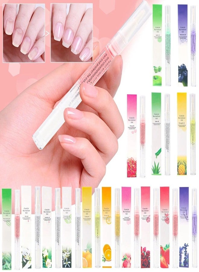 Yimart 4pcs 15 Smell Nail Nutritional Oil Pen Liquid,Nail Cuticle Oil Pen,Nail Oil,Anti-barb Nail Edge Nutritional Oil, Finger Edge Oil,Female Nail Care Tool (Apple, 2ML) - Image 2